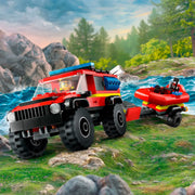 LEGO 6470788 City 4x4 Fire Truck with Rescue Boat Toy
