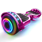 Tcdjtc Hoverboard with 9 Mph Max Speed, Electric Scooter with Bluetooth Speakers and LED Lights