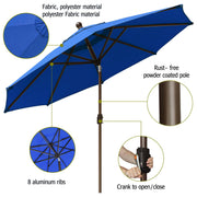 EliteShade 9Ft Market Umbrella Patio Outdoor Table Umbrella with Ventilation, Royal