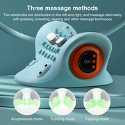 INSMART Neck Massager with EMS Pulse Technology, 6-Level Intensity, Magnetic Heat Massage, Portable Cervical Relief, Blue