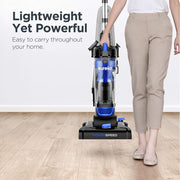 Eureka PowerSpeed Upright Vacuum Cleaner, Lightweight, Powerful Suction with Upgraded Cyclone Technology, 5 Height Settings, Bagless, Blue, NEU280