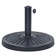 Abble Outdoor Patio Market Umbrella Base, Heavy Duty 26.5 lb Resin Stand, Hand-Painted Matte Black, Fits 1.2 to 1.9 in Poles