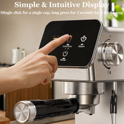 Juissiart Espresso Machine Coffee Maker, 20-Bar Italian Pump, 1350W Boiler, Stainless Steel, 40oz Removable Water Tank, Silver, CME1110