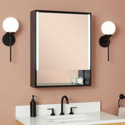 LARCHVIEW LIGHTED MED CAB - MATTE BLACK POWDER COAT