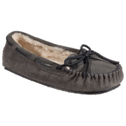 Minnetonka Moccasin Cally Moccasin Slippers for Ladies - Grey - M
