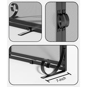 FB Fire Beauty Fireplace Screen with Full-Size Double Hinged Doors, Black Matte Finish