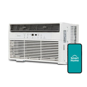 Midea MAW08S1DWWT 8,000 BTU 115V Smart Window Air Conditioner w/Remote, Covers up to 350 Sq. ft., White