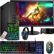 Dell Gaming Desktop Computer, Intel Core i7 3.4 GHz, 16GB RAM, 512GB SSD, 24in Full HD Monitor, RGB Keyboard and Mouse, Wi-Fi, Windows 11 Pro, 3010