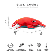 Big Joe Pool Petz Crab Animal Small Pool Toy Float, Double-Sided Mesh, Lightweight, 4.5 in, 2030CRA2