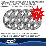 Coast To Coast IMP477X Chrome Impostor Wheel Skins, 17 Inch, Set of 4, Compatible with Ford F150 2021-2023