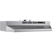 Broan-NuTone F4030SF 30-Inch Fingerprint Resistant Convertible Under-Cabinet Range Hood 230 Max Blower CFM, Stainless Finish