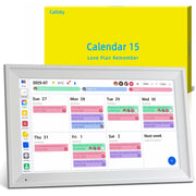 Callsky RLJ-15.6 15.6 Inch Digital Calendar Wi-Fi Smart Planner 1080P FHD Touchscreen Interactive Family Organizer, White
