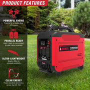 A-iPower XOS2600i 2,600/2,000-Watt A-iPower Gas Inverter Perfect for Tailgating and Camping