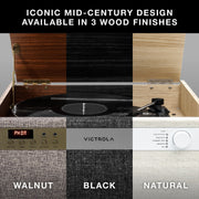 Victrola Century 6-in-1 Music Center, 3-Speed Turntable, CD and Cassette Player, VINYLSTREAM Bluetooth Output, Built-In Stereo Speakers, Walnut VTA-820SB-WLN