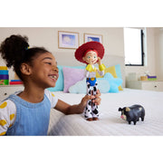 Mattel Disney Pixar Toy Story 5 Critter Talk Jessie 12 Inch Posable Action Figure with Jimmy Dean Pig and 35 Plus Movie Sounds