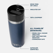 YETI Rambler Traveler 16-oz. Bottle with Commuter Cap - Royal Blue