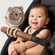 Itzy Ritzy Itzy Breeze Stroller Fan, Baby-Safe Guard, USB Rechargeable, 3-Speed, Flexible Wraparound Legs, 360-Degree Swivel, Beige