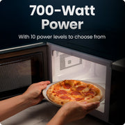 Chefman Countertop Microwave Oven, 0.7 Cu Ft, 700W, Stainless Steel, Digital Controls, Child Safety Lock, RJ55-SS-7-V2