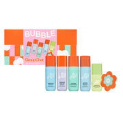 Bubble Skincare 200035 Chat Mini Routine 6-Piece Set, Includes Fresh Start 10ml, Morning Rays 3ml, Level Up 10ml, Cloud Surf 10ml, and Olive & June Flower Nail File