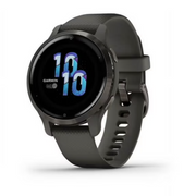 GARMIN 010-02429-00 Venu 2S - Slate Bezel with Graphite Case and Silicone Band, Gray
