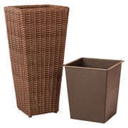 Patio Sense Alto 2-Piece Wicker Planter Set