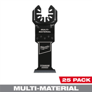Milwaukee Open-LOK 1-3/8 in Titanium Charged Bi-Metal Multi-Material Oscillating Tool Blades, 25-Pack, Black, 49-25-1238