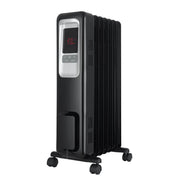 Pelonis Digital Electric Oil-Filled Radiant Space Heater, 1,500 Watt, Black, Remote Control, 3 Heat Settings, HO-0280