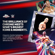 Topps 2026 Chrome WWE Mega Box, 48 Trading Cards with 10 Exclusive X-Fractors, Premium Chrome Technology