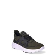 Avia Quickflash Men's Running Sneakers, Breathable Knit Upper, Caged Design, Olive, Medium Width