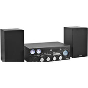 World and Main MM451 Magnavox Tray Loading CD Shelf System with Digital PLL FM Stereo Radio, Black