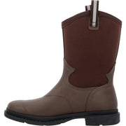 Muck Boot Men's Chore Western Mid Waterproof Work Boots, Square Toe, Pull-On Straps, Brown, MCHWM90