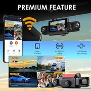 Rexing WMTRW4 4CH Dash Cam 1080p Wi-Fi G-Sensor Dual Mount 32GB Card