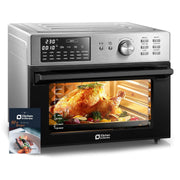 Kitchen in the Box 32QT Digital Air Fryer Toaster Oven Combo, 21-in-1 Convection Oven with Rotisserie and Dehydrate, 1800W, Silver, AF30N