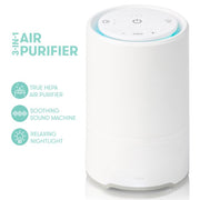 Fridababy 3-in-1 Air Purifier, Sound Machine, & Nightlight, White - Simply Plug In