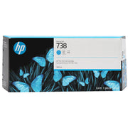 HP 738 Cyan Ink Cartridge, High Capacity 300ml, for DesignJet Printers, 676M6A