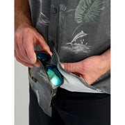 Huk Kona KC Short-Sleeve Button-Down Shirt - Volcanic Ash Monstera - 3XL