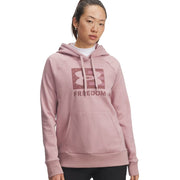 Under Armour Women's Freedom Rival Fleece Hoodie, Tourmaline Pink, SM