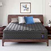 Viscountess C-14K Black 14 inch King Mattress Gel Memory Foam Hybrid Mattress in a box King Medium Euro Top Pocket Innerspring