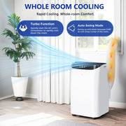 Fosawd FDCEC08-CPDA1 Portable Air Conditioner, 12000 BTU, 3-in-1 Cooling, White