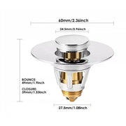 Tattom 2pcs Premium Basin Pop Up Sink Drain Strainer