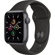 Apple Watch SE 40mm Space Gray Aluminum - Black Sport Band 3H135LL/A
