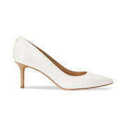 Lauren Ralph Lauren Lanette Pump Women's Shoes, Polished Silver Suede, Pointed Toe, Padded Insole, Slip-On, 2.75 in Heel, 802939975001