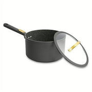 Thyme & Table 12-Piece Nonstick Granite Cookware Set, Gunmetal, Aluminum, Induction Compatible, Oven Safe, TT1384R