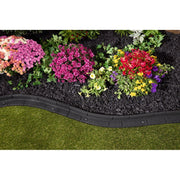 GroundSmart Roman Brick Landscape Edging  4  Black Rubber Garden Edging Border  6 pack