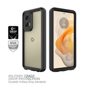 Body Glove 100135277 Tidal Waterproof Phone Case For Motorola Moto G Stylus 5G (2024) - Black/Clear