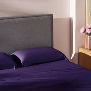 Purple SoftStretch Pillowcase Set, Standard Size, Bamboo Blend, Moisture-Wicking, Silky Smooth, Deep Purple, 10-38-22864