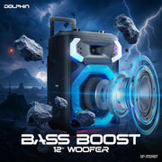 General Sound Co Portable Bluetooth Speaker, 12-Inch Woofer, 40W RMS, X-BASS, TWS, UHF Microphone, Dynamic LED Lights, Rechargeable Battery