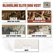 Rig'Em Right Bloodline Elite Dog Vest, 3-Layer Neoprene Construction with Flotation Foam, Heavy-Duty Canvas, Braided Handle, Mossy Oak Habitat, Medium