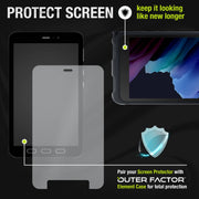 OuterFactor 30-0021000 OnGuard Tab Active 3 2020 Screen Protector, 2.5D Curved 9H Tempered Glass, Clear, Oleophobic Coating, Case Friendly