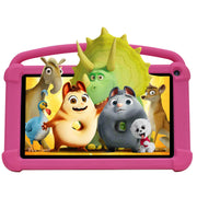 TEAYINGDE Kids 7in 32GB Wi-Fi Android Tablet w/Silicone Case - Pink